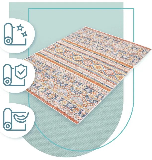 Obojstranný koberec Echo Etno Multi