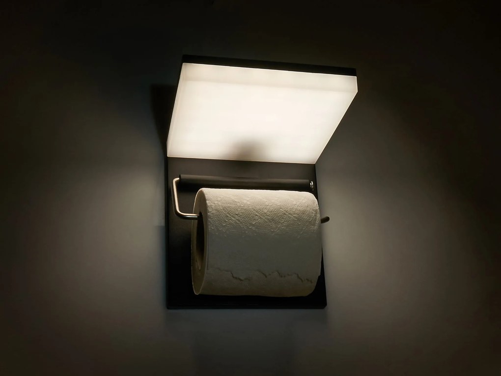 BERGE LED držiak na toaletný papier s USB 5W - neutrálna biela