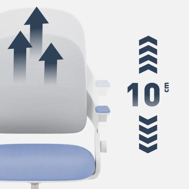 Detská otočná stolička Mark Adler Junior 4.3 modrá / sivá