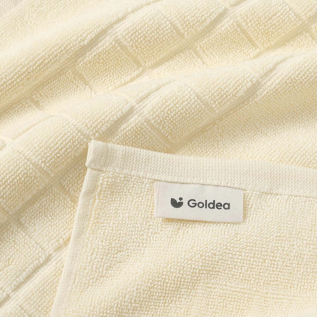 Goldea kúpeľňová froté predložka mozaika – smotanová 50 x 70 cm