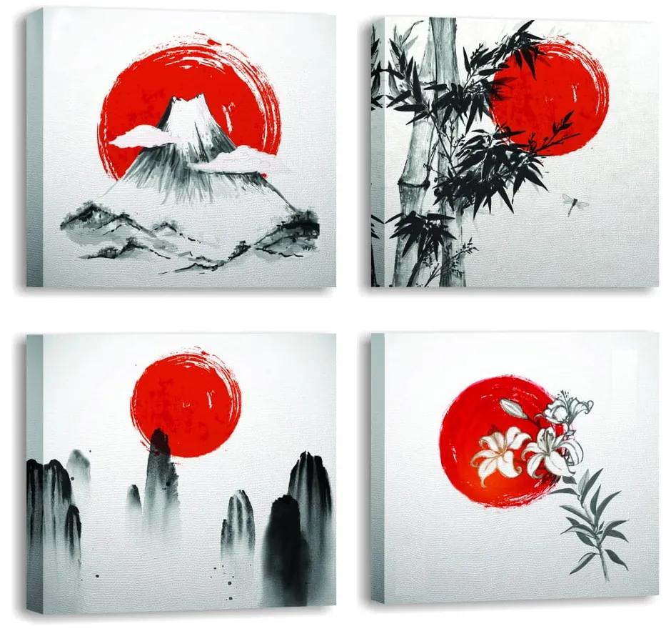 Obrazy v súprave 4 ks 30x30 cm Zen – Wallity