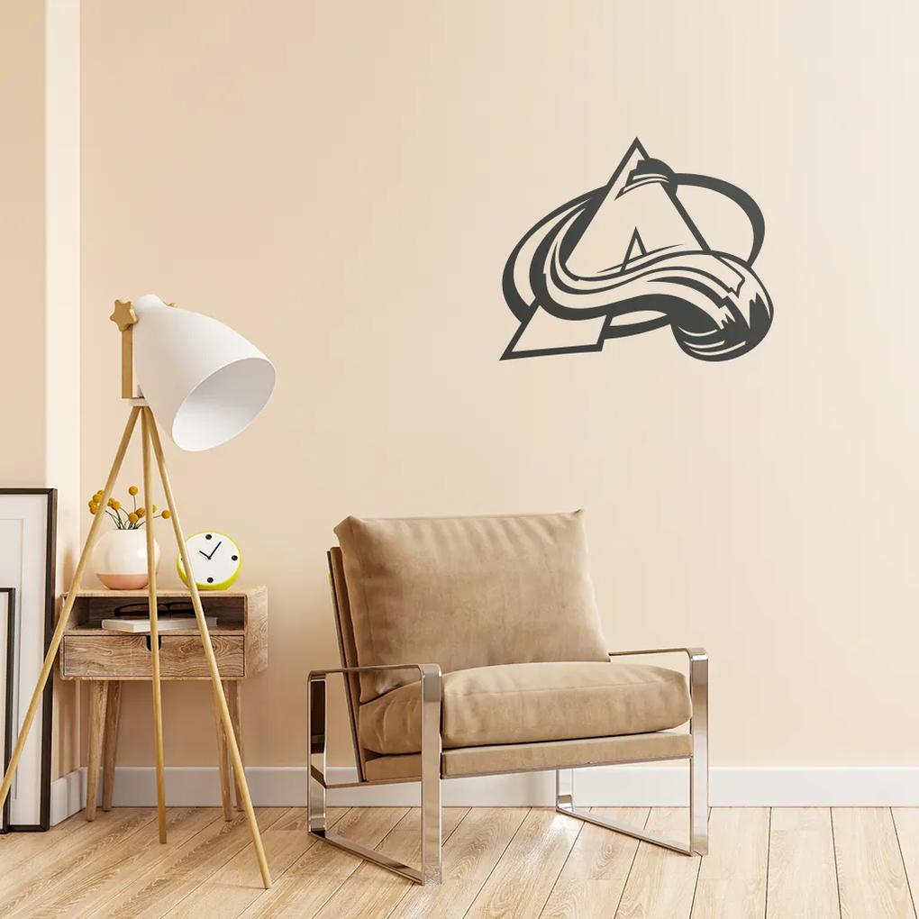 Veselá Stena Samolepka na stenu na stenu Hokejový tím Colorado Avalanche Farba: černá