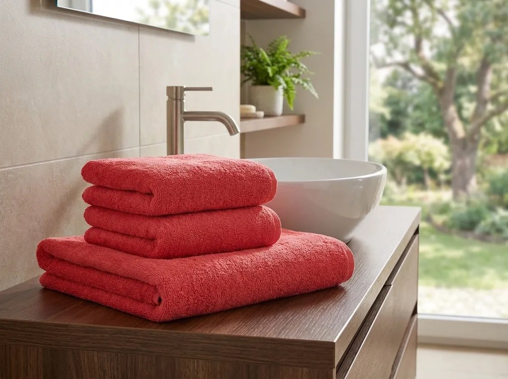 Uterák NORIELLE 50x90 cm červený, 100% bavlna