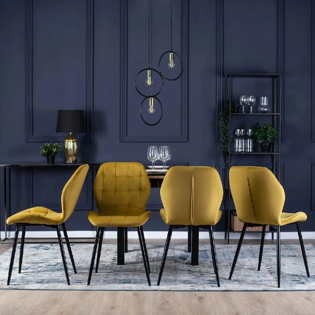 PROXIMA.store - Čalúnená jedálenska stolička LUCKY FARBA: béžová, FARBA NÔH: zlatá