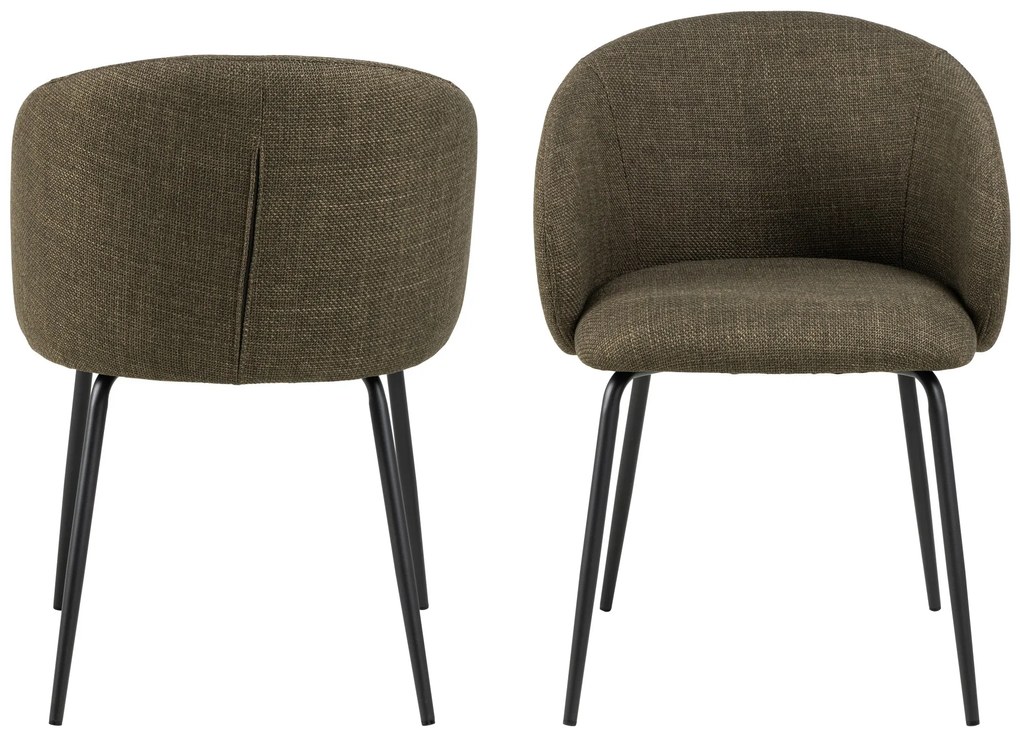 CLARA Olivovo Zelená (látka Basel 77)/čierne nohy – MODERNÁ ČALÚNENÁ KRESLOVÁ STOLIČKA DO OBÝVAČKY/JEDÁLNE/KANCELÁRIE LOFT