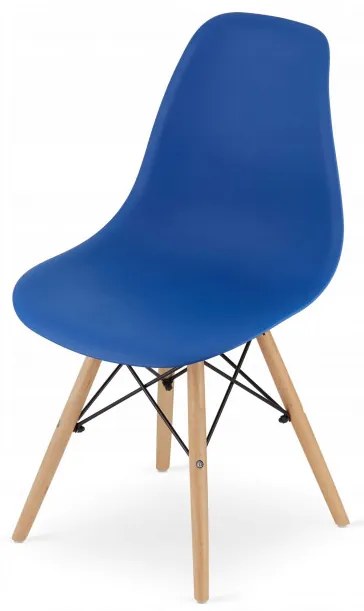 Jedálenský stôl TODI biely 60 cm s dvoma stoličkami OSAKA modré