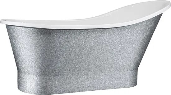 Besco Voľne stojaca vaňa z liateho mramoru Gloria Glam G 150x67 (160x67,5) BESCO-Rozmery: 150x67, BESCO-Farba: Biela/grafit