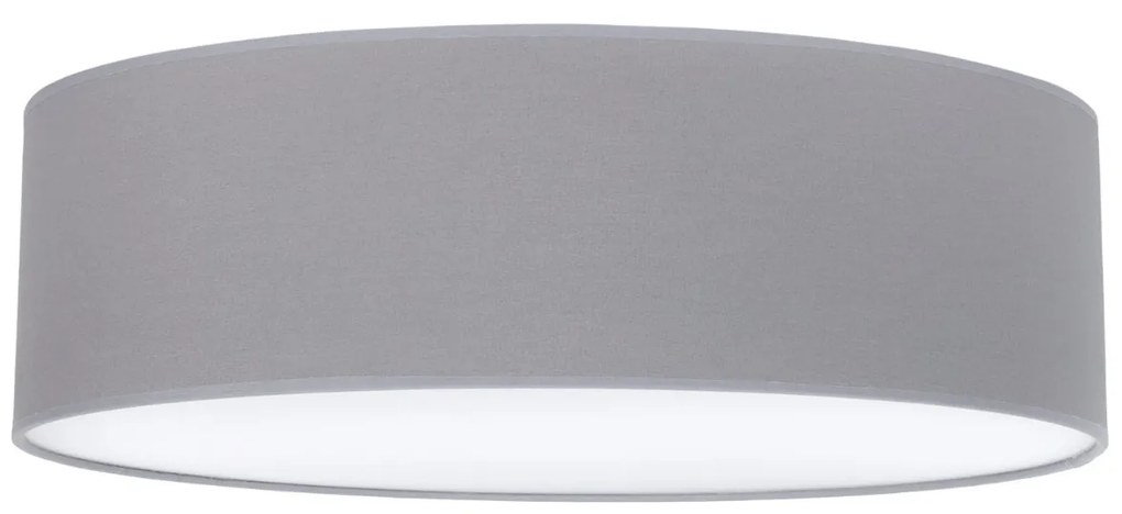 Stropné svietidlo Gaja, 1x šedé textilné tienidlo, (biele plexisklo), (fi 50cm)
