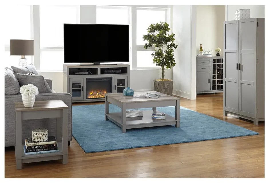 Konferenčný stolík v dekore duba v sivo-prírodnej farbe 89x89 cm Carver – Støraa