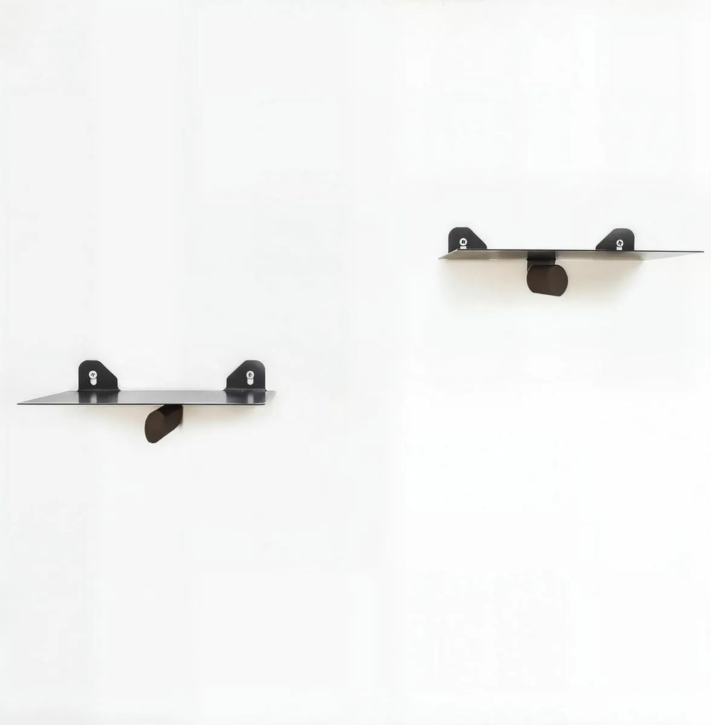 Súprava poliček Black and Brown, 2 ks