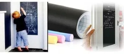 Zaparkorun Samolepiaca papierová tabuľa so súpravou kried - 45 x 200 cm
