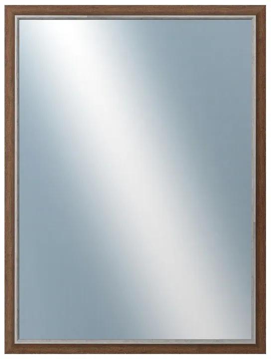DANTIK - Zrkadlo v rámu, rozmer s rámom 60x80 cm z lišty TAIGA hnedá (3107)