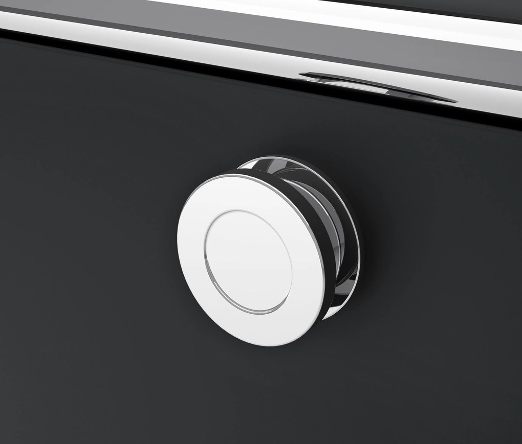 Kovová odkladacia skrinka »CN3« so 4 výklopnými priehradkami, čierna