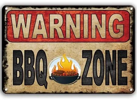 Ceduľa Warning - BBQ Zone