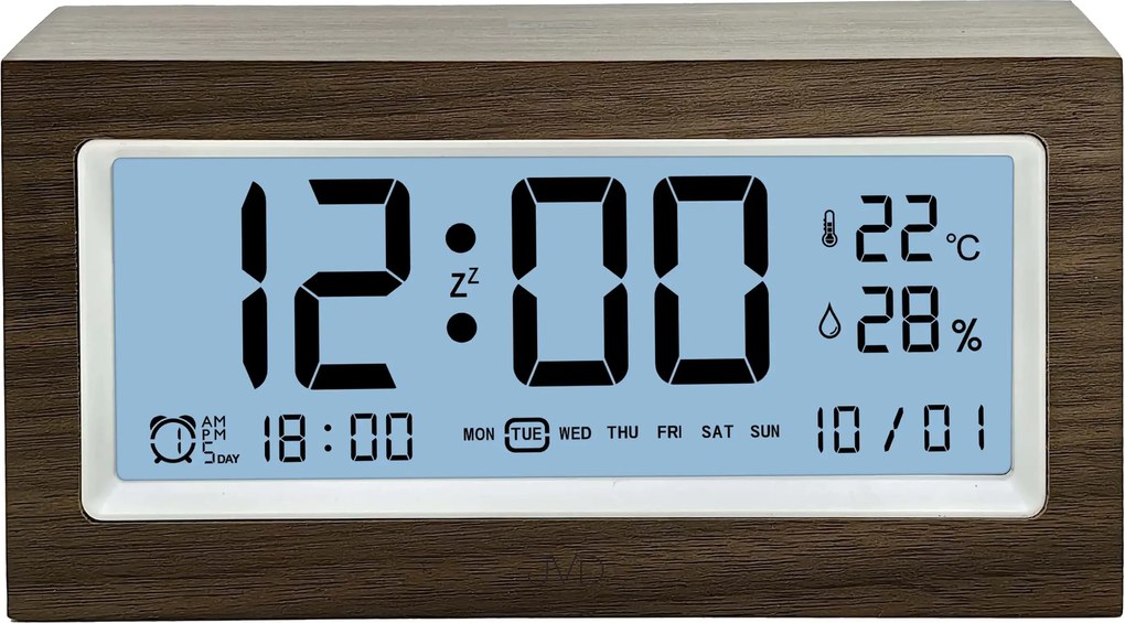 Budík svietiaci JVD SB2896, 16cm