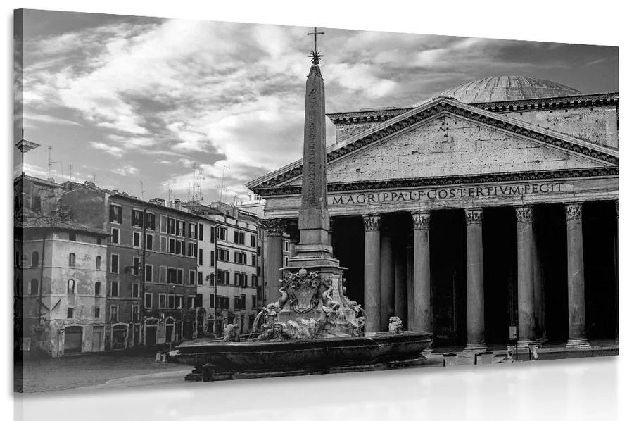 Obraz rímska bazilika v čiernobielom prevedení