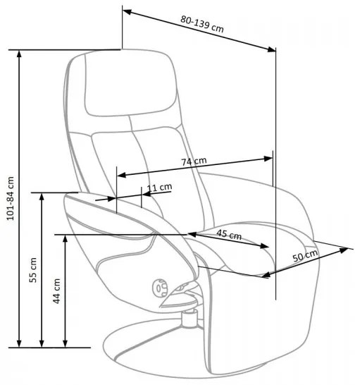 Polohovacie kreslo Optima 2