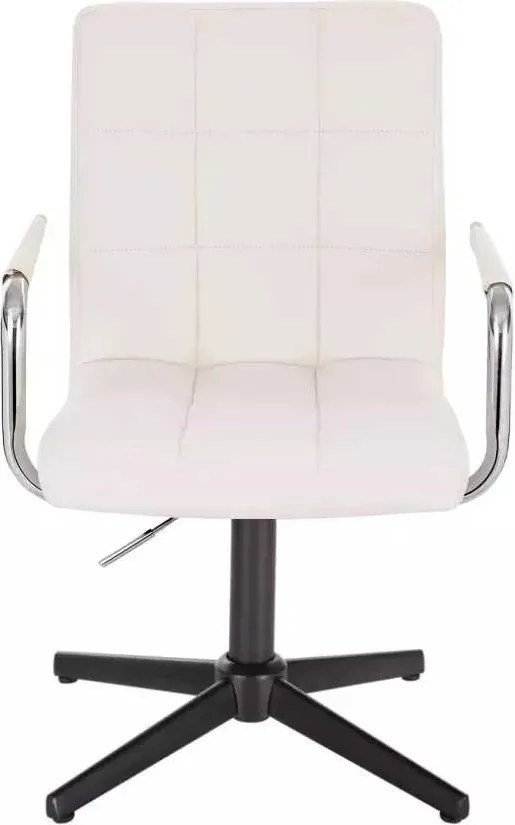 LuxuryForm DESIGN Stolička VERONA na čiernom kríži - biela