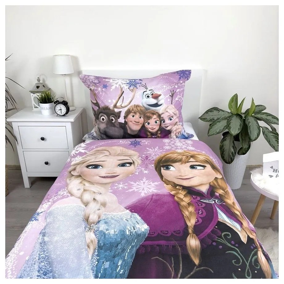 Bavlnená detská obliečka na jednolôžko 140x200 cm Frozen – Jerry Fabrics