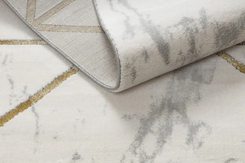 Dywany Łuszczów, Kusový koberec Emerald geometric 1012 cream and gold, 240x330, biela, kancelária