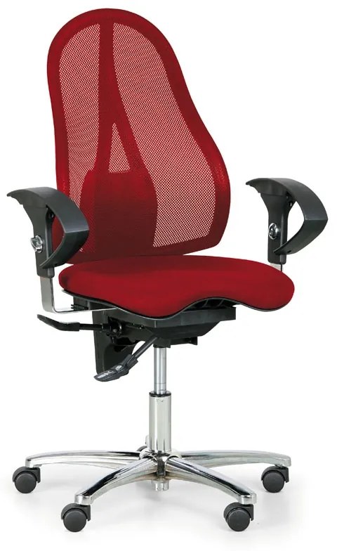 TOPSTAR Kancelárska stolička EXETER NET, červená