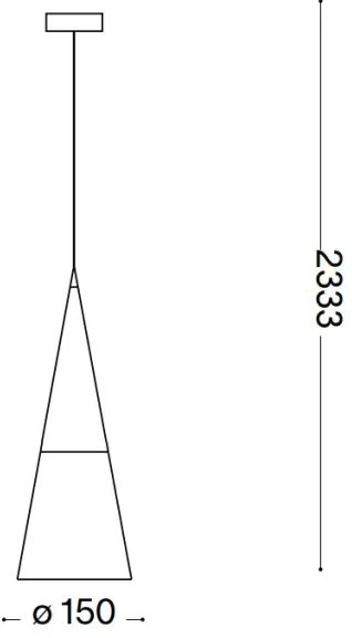Ideal Lux - LED Luster na lanku CONO 1xGU10/7W/230V pr. 15 cm mosadz