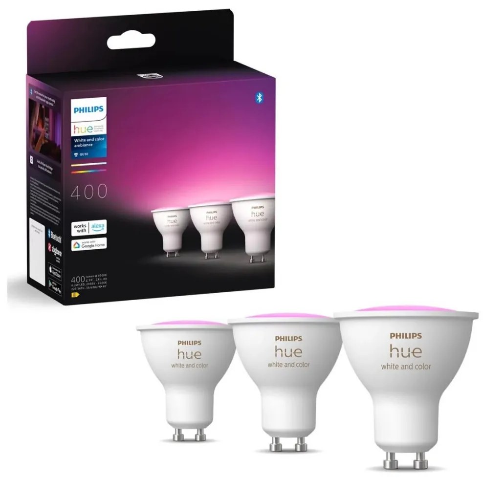 Philips SADA 3x LED RGBW Stmievateľná žiarovka Philips Hue WACA GU10/4,2W/230V 2000-6500K P6177