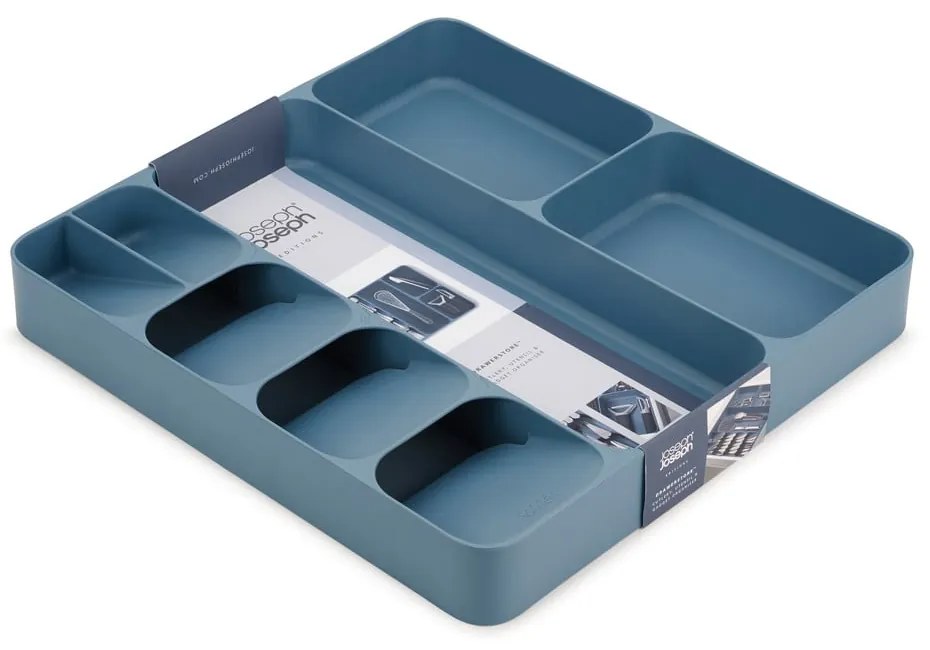 Modrý kuchynský organizér do zásuvky Joseph Joseph DrawerStore Compact Sky