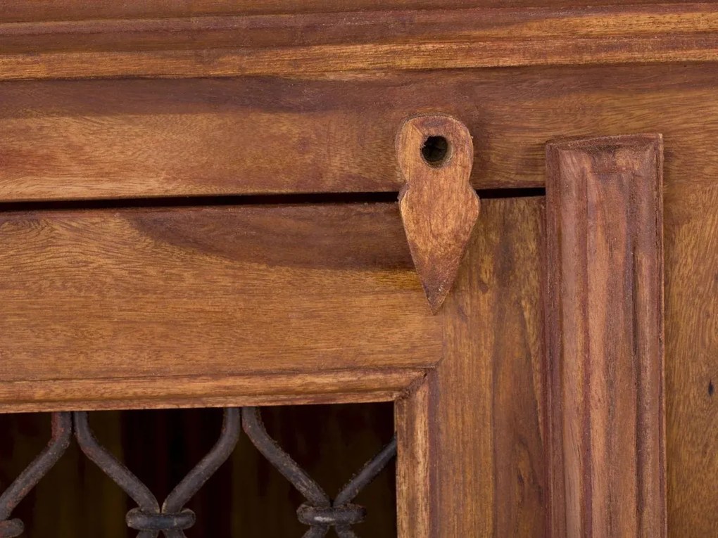 furniture-nabytek.cz - Masívny príborník Merlin II, lakovaný, hnedý – 180×45×90 cm