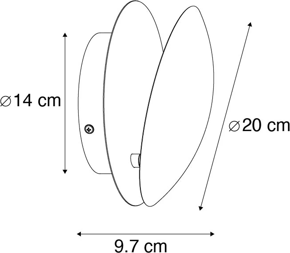 Inteligentná nástenná lampa medená vrátane WiFi G9 - Sunrise