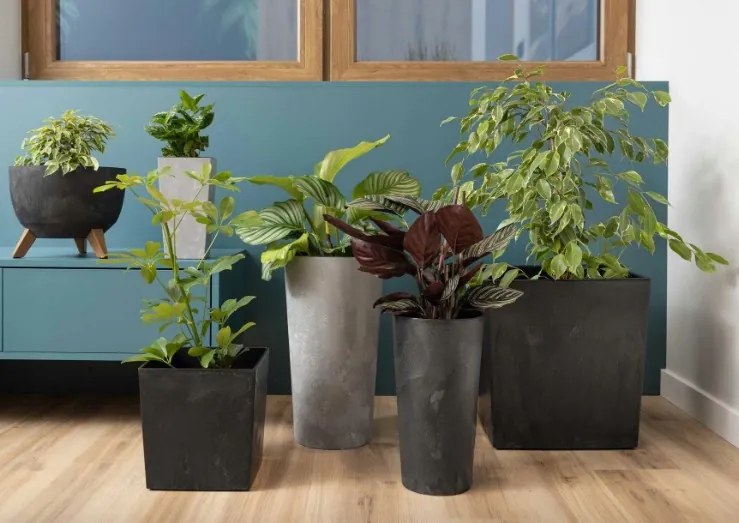 Kvetináč Porto 46x25 cm sivý betón