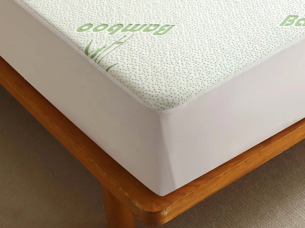 XPOSE® Bambusový chránič matraca - biely 90x200 cm