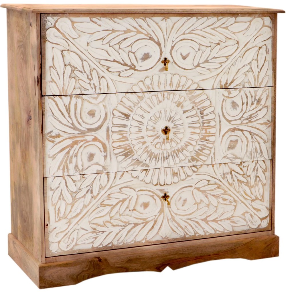 furniture-nabytek.cz - Rustikálna komoda masív z manga 115x115x45