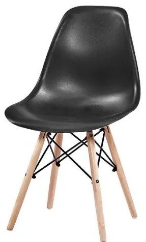 ShopJK STOLIČKA CLASSIC ČIERNA, ŠKANDINÁVSKY ŠTÝL