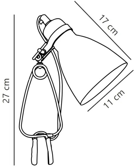 Nordlux - Stolná lampa s klipom CYCLONE 1xE14/15W/230V čierna