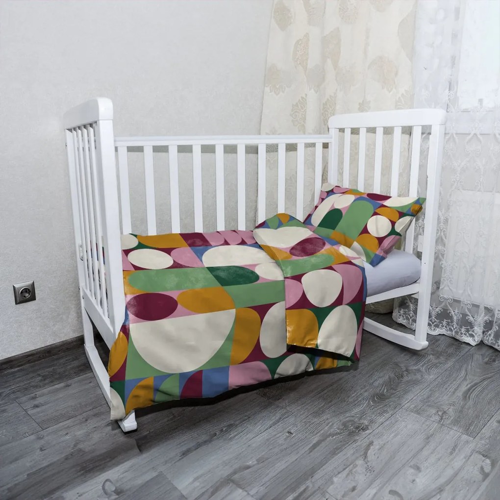Sablio Mikroplyšové detské obliečky do postieľky Farebná rovnováha - 120x90 / 40x60