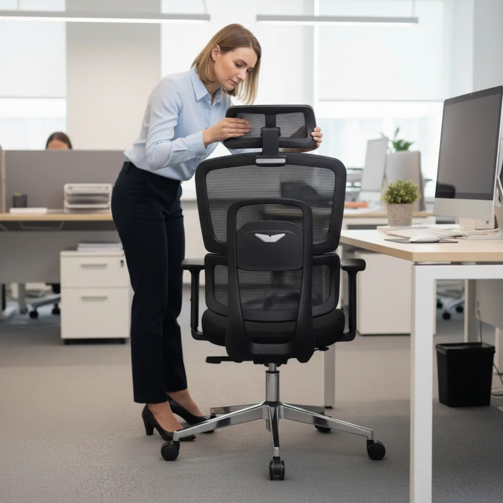 Kancelárska ergonomická stolička Neoseat GARY — čierna, nosnosť 150 kg