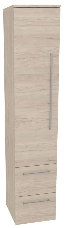 Mereo, Mereo Bino, kúpeľňová skrinka vysoká 163 cm, ľavá, Multidecor, Light Rock Hickory, MER-CN697LRH1