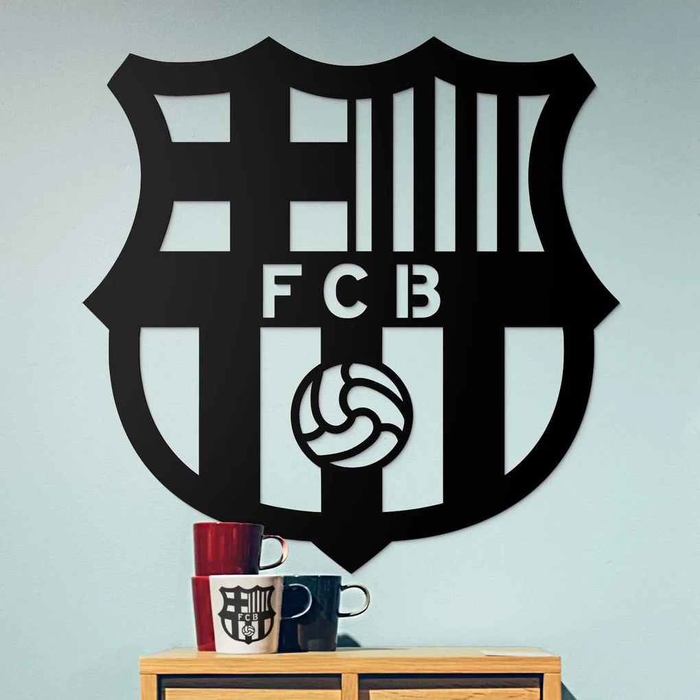 DUBLEZ | Drevené logo klubu - FC Barcelona | Obraz