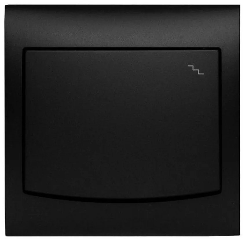 Vypínač schodiskový čierny mat LP-3V