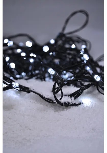 Solight 1V06-W-LED Vonkajšia vianočná reťaz 200xLED/8 funkcií 15m IP44 studená biela