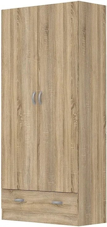Hnedá šatníková skriňa Evegreen Houso Home Spark, výška 170,4 cm