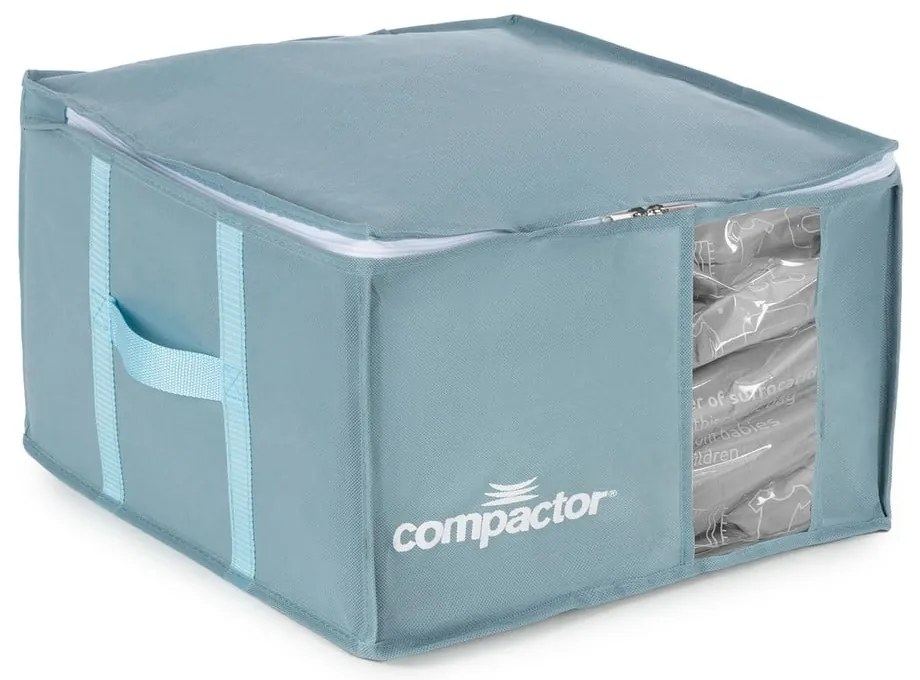 Vákuový plastový úložný box na oblečenie 42x40x25 cm Blue Edition – Compactor
