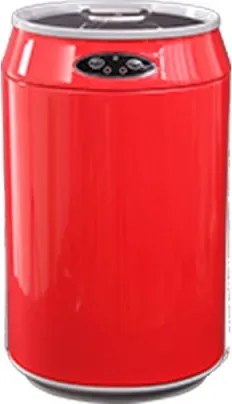 Bezdotykový odpadkový kôš 9l nápojová plechovka červená