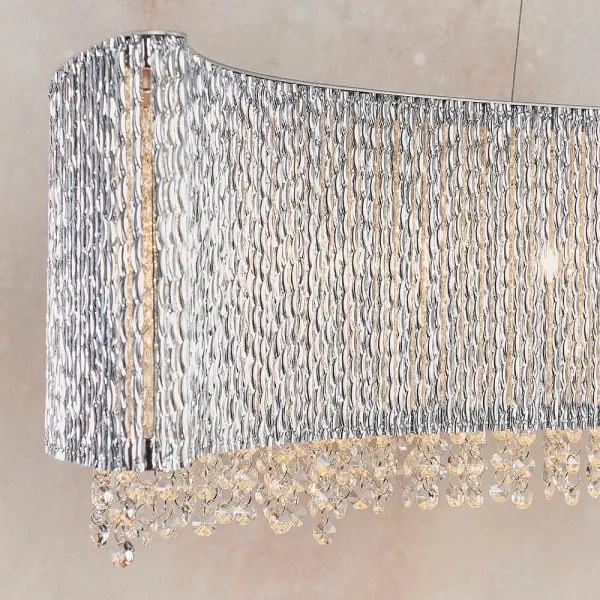 Endon 81979 - Krištáľový závesný luster GALINA na lankách 8xG9/25W/230V lesklý chróm