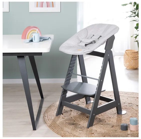 roba Detská vysoká stolička Born Up Zickzack 2 v 1 (antracitová) (100366796)