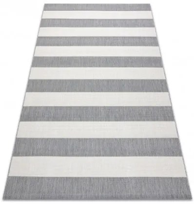 Koberec Floorlux sizal flat 48644/637- Pásy sivo biely