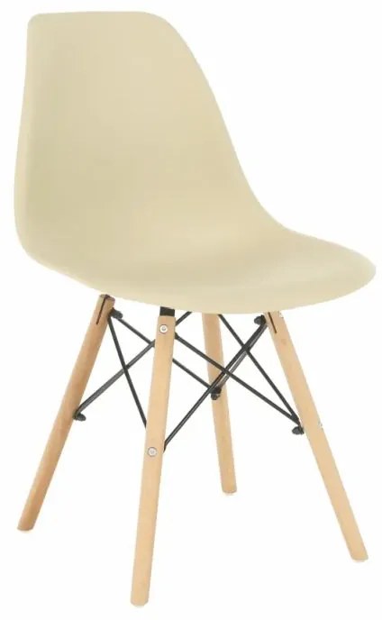 Dizajnová stolička do jedálne capuccino-vanilka