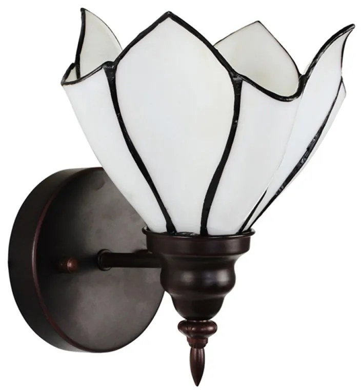 Nástenná vitrážová lampa WHITE 23*19