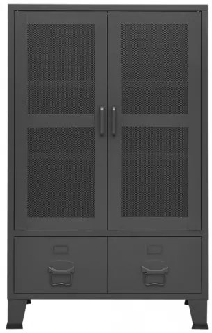 vidaXL Industriálna skladovacia skrinka antracitová 70x40x115 cm kov-